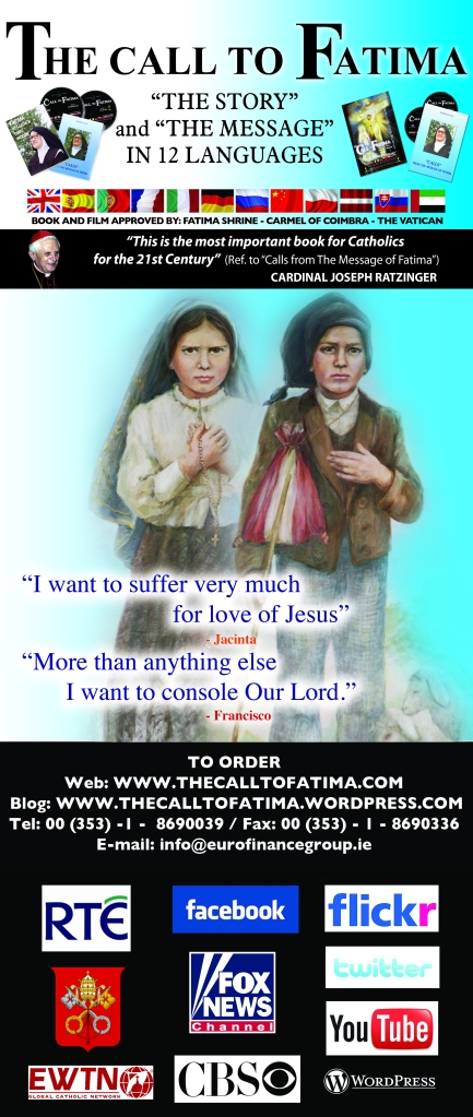 the banner for the blessed Jacinta and blessed Francisco Marto